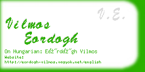 vilmos eordogh business card